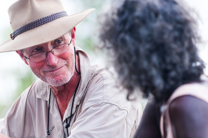Director Rolf de Heer on the set of Charlie's Country.