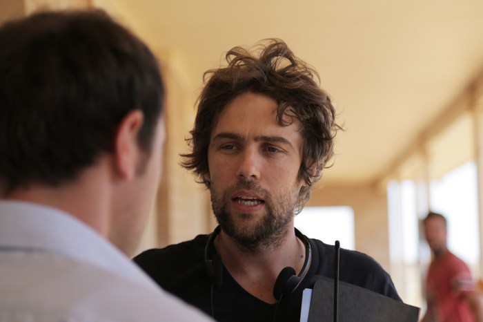 Director Hugh Sullivan on set. (Photo by Brendan Cain)