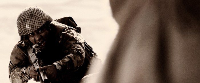 Dalip Sondhi in full combat gear.