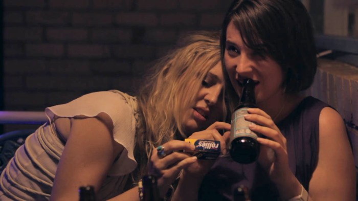 Rain Fuller (Sam) and Jenni Townsend (Jules) in Pretty Good Friends.