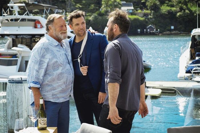  Jack Thompson, Patrick Brammall and Brendan Cowell.