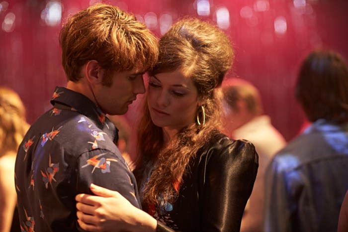 Sparra (Alex Russell) and Paula (Jessica De Gouw) in a scene from Cut Snake.
