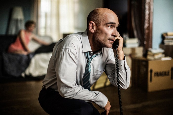 Ray (Jean-Marc Barr) in Whoever Was Using This Bed. Photo by Mark Rogers.