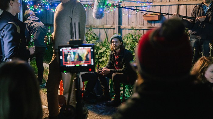 Behind the scenes of That's Not Me. Photo by Catharine Neilson.