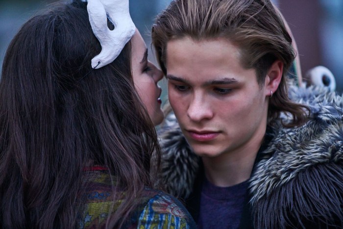 Mitzi Ruhlmann and Toby Wallace in Boys in the Trees.