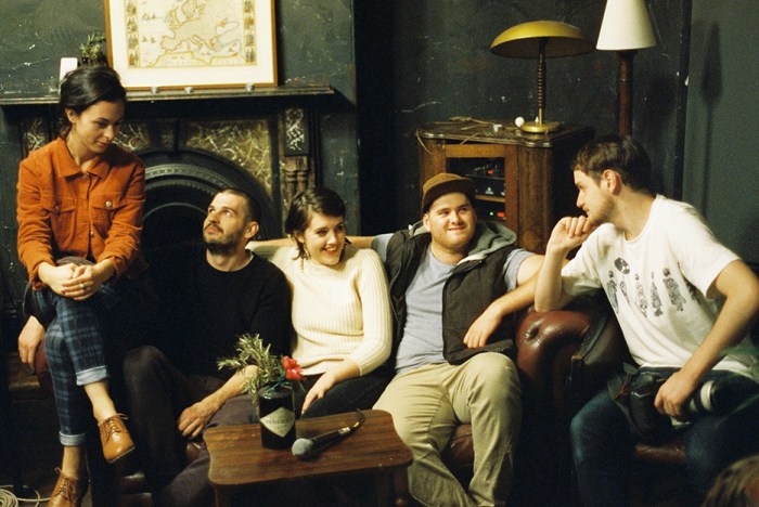 L-R: Caitlin Farrugia (writer/producer), Michael Jones (writer/director), Fabiana Weiner (actor), Jackson Tozer (actor), Marty Gubbins (Director of Photography).